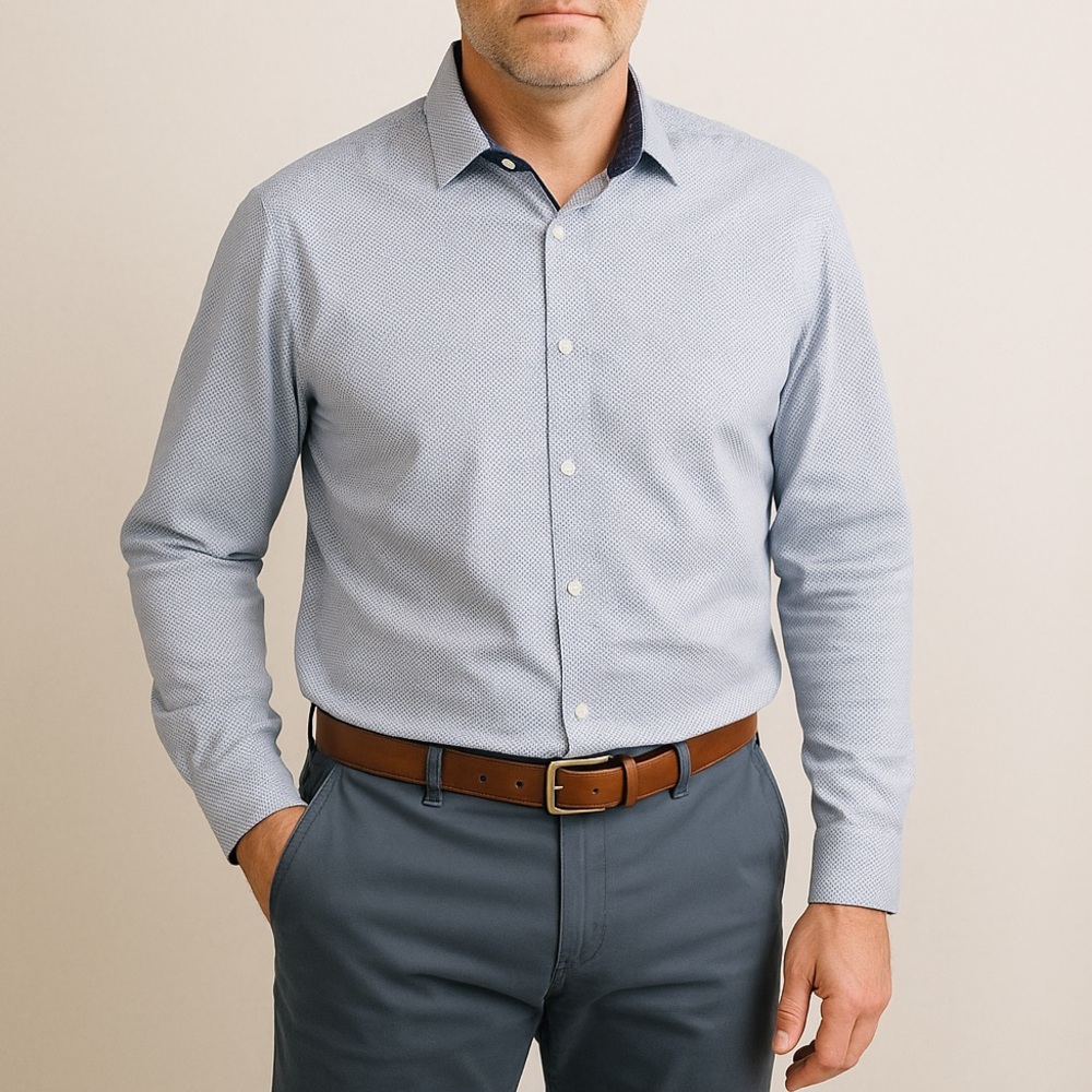 Bristol & Bull Men’s XL 100% Cotton Button Down Long Sleeve Dress Shirt